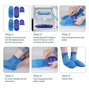 Hilph Bundle of Jaw Ice Pack with 4 Nylon Gel Pack + 2 Foot Ice Pack Socks