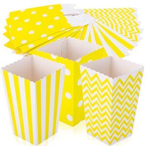 tofficu snack container 48pcs popcorn boxes striped theater popcorn bucket paper popcorn containers treat box disposable french fries boxes wedding birthday party favors snack container