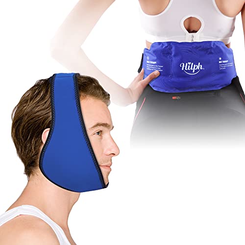 Hilph Bundle of Jaw Ice Pack with 4 Nylon Gel Pack + Back Ice Pack