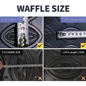 Mvckyi Commercial 10 PCS Small Size Abalone Shape Electric Waffle Maker with removable plates, Non Stick Vagina Waffle Machine Hot Dog Baker, Strange Shape Sausage Female Pussy Grill Waffle Baker for Party Snack Food