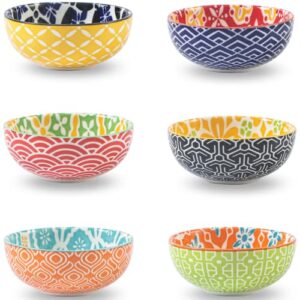 metahom ceramic dipping bowls, dipping sause dish for soy sauce, 3 inch mini bowl set for condiments, sushi, appetizers, side dish, set of 6