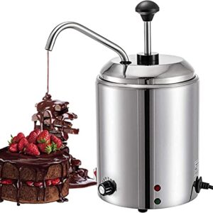 ANSNAL Cheese Dispenser with Pump,2.5L Capacity Hot Fudge Warmer, 800W Electric Hot Fudge Dispenser,10/20/30ML Automatic Cheese Dispenser for Hot Fudge Cheese Caramel,Temperature Control 30-110℃