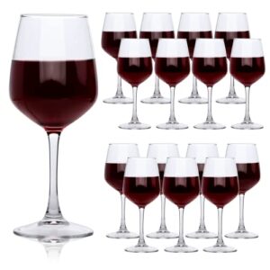 cadamada wine glasses,12oz red wine glasses,for red or white wine, high-end banquet, party, bar, wedding, gift (16 pcs)