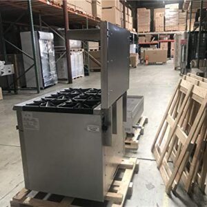 Commercial Range&Oven 36" Width, 6 Burners, Natural Gas and Propane, NSF/ETL Certified, Thermostat, Stainless Steel Galvanized and Cast iron Grate For Restaurant Heavy Duty, 211000 BTU