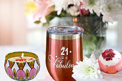 21st Birthday Gifts for Her, Unique 21 Years Old Crystal Gifts Basket Decorations for Women, Friends, Younger Sister, Daughters, BFF, Granddaughters, Bath Sets Spa Gift for 21st Girls