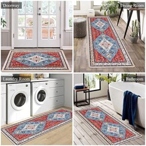 Pauwer Farmhouse Kitchen Rugs Set of 3 Boho Kitchen Mats for Floor Waterproof Kitchen Rugs and Mats Non Skid Washable Kitchen Floor Mat Kitchen Runner Throw Area Rugs for Kitchen Laundry Room Entryway