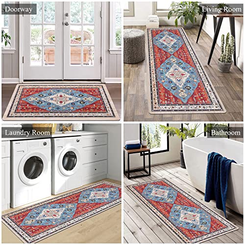 Pauwer Farmhouse Kitchen Rugs Set of 3 Boho Kitchen Mats for Floor Waterproof Kitchen Rugs and Mats Non Skid Washable Kitchen Floor Mat Kitchen Runner Throw Area Rugs for Kitchen Laundry Room Entryway