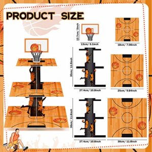 3 Tier Basketball Party Decorations Cupcake Stand Basketball Theme Party Favors Cupcake Holder Basketball Sports Theme Cupcake Holder for Teenagers Basketball Sports Birthday Party Supplies Decor