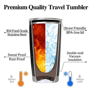 Personalized Coffee Tumbler With Picture Text Name Logo, Custom Photo 20oz Stainless Steel Tumbler With Lid And Vacuum Insulated, Personalized Coffee Travel Mug - Personalized Gifts for Women, Men