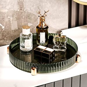 CESTATIVO Makeup Perfume Organizer, 360 Degree Rotating Lazy Susan, Bathroom Vanity Tray, Counter Organizer, Green