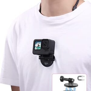 Magnetic Chest Mount Holder for Gopro - ULANZI GP-17 Action Camera Quick Release POV Vlog Accessories I 45N Strong Suction I Phone Holder I Carrying Bag I for Gopro Hero 11 10 9 8 DJI Action insta360