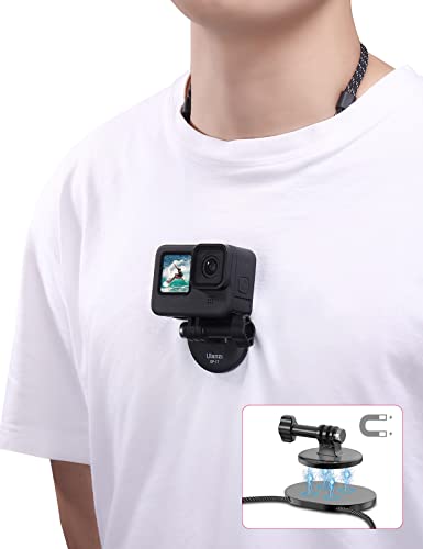 Magnetic Chest Mount Holder for Gopro - ULANZI GP-17 Action Camera Quick Release POV Vlog Accessories I 45N Strong Suction I Phone Holder I Carrying Bag I for Gopro Hero 11 10 9 8 DJI Action insta360