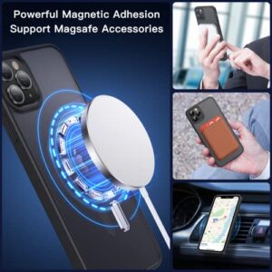 Noonin Strong Magnetic Case for iPhone 11 Pro Max，[Compatible with MagSafe] Protective Shockproof Cover Phone Case for iPhone 11 Pro Max 6.5" (Black)