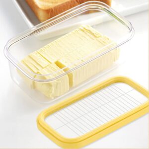 UNIVIVO Butter Slicer Cutter, Stick Butter Container Dish with Lid for Fridge, Easy Cutting Two 4oz Sticks Butter