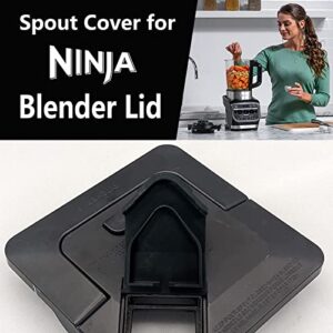 TEYOUYI Spout Cover for Ninja Blender Lid,Replacement parts for Ninja Blender 72 oz Pitcher,Accessories for Ninja Blender,Fits: NJ600-NJ602 and BL500-BL781 Black Not Included Ninja Blender Lid