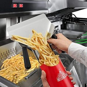 TrueCraftware – Stainless Steel Commercial French Fry Bagger Removable Dual Handle for Popcorn Machine, Commercial French Fry Bagger Scooper, Speed Scoop Shovel- for Potato Chips Snacks Popcorn Bar
