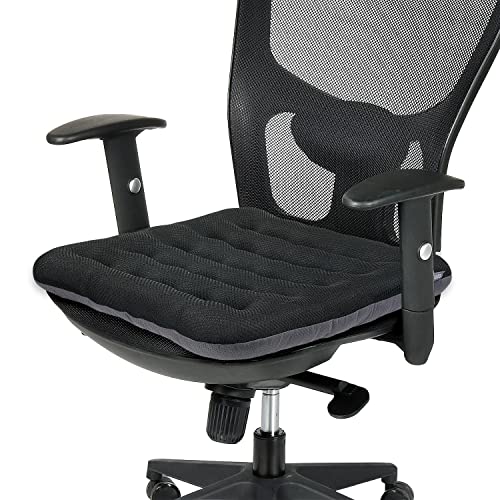 SINOSSO Excellent Support Effect Office Chair Cushion 1 Pack, Luxury Air Mesh Breathable Non-Slip Desk Computer Seat Cushion, Kitchen Dining Room Square Chair Pad (1 Count, Black)