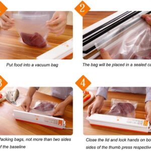 KUHINJA Vacuum Sealer Rolls, 4 Rolls (6"+8"+10"+11")*16.5' Commercial Grade Bag Rolls, Food Vac Bags for Storage, Meal Prep or Sous Vide, BPA Free