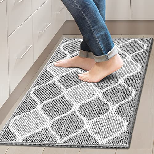 Villsure Kitchen Rugs and Mats, Non Skid Kitchen Runner Rug Absorbent Resist Dirt Kitchen Floor Mat Comfort Standing Mat Made of 100% Polypropylene Machine Washable