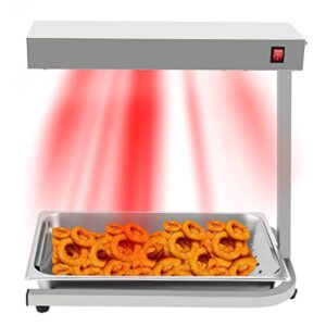 fetcoi french fry warmer, commercial heat lamp food warmer strip warmer, 500w free-standing warming dump station countertop for chips churros fried food