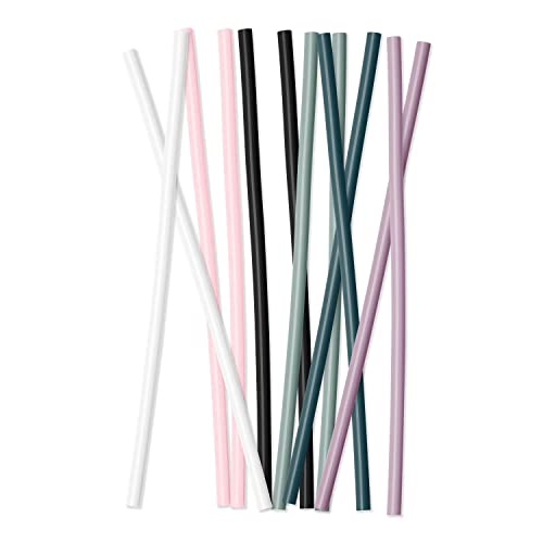 Simple Modern Plastic Reusable Straws | BPA Free and Waste Reducing Straw for Tumblers and Travel Mugs | Classic Collection | 12 Pack | Assortment 1