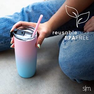 Simple Modern Plastic Reusable Straws | BPA Free and Waste Reducing Straw for Tumblers and Travel Mugs | Classic Collection | 12 Pack | Assortment 1