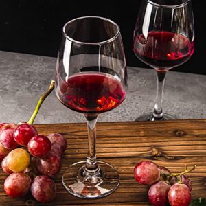 HAKEEMI Red/White Wine Glasses Set of 12, 12 oz Clear Wine Glasses with Stem, Dishwasher Safe