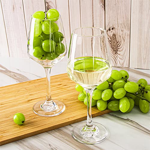 HAKEEMI Red/White Wine Glasses Set of 12, 12 oz Clear Wine Glasses with Stem, Dishwasher Safe