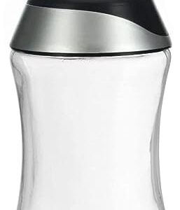 J&M DESIGN Sugar Dispenser w/Pour Spout For Coffee Bar Accessories, Tea Organizer Station Essentials, Coffee Gifts & Kitchen Baking w/Easy Spoon Pouring Shaker Lid - 7.5oz Glass Jar Container Bowl