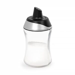 J&M DESIGN Sugar Dispenser w/Pour Spout For Coffee Bar Accessories, Tea Organizer Station Essentials, Coffee Gifts & Kitchen Baking w/Easy Spoon Pouring Shaker Lid - 7.5oz Glass Jar Container Bowl