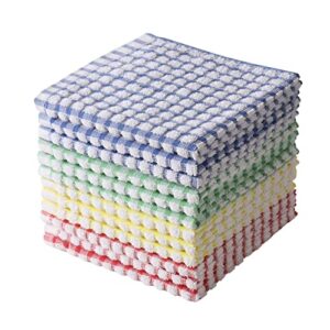clwellge kitchen dish cloths 12pcs, bulk cotton absorbent dish wash cloths, perfect for household and commercial uses