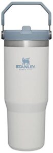 stanley iceflow stainless steel tumbler with straw - vacuum insulated water bottle for home, office or car - reusable cup with straw leakproof flip - cold for 12 hours or iced for 2 days (fog)