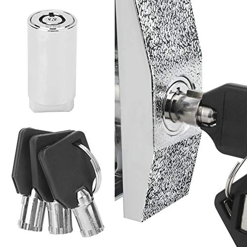 Vending Machine Lock Cylinder, Safe Box Lock Cylinder Prying Resistant 3 Keys Zinc Alloy for Industrial Tank