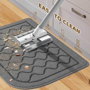 HOTBALZER 18×27 Inch Kitchen Rugs, Comfort Standing Kitchen Mats for Floor is Made of 100% Polypropylene, Kitchen Rugs and Mats Non Skid Washable for Kitchen, Floor, Office, Sink, Laundry, Grey