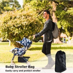 SWEWARM Stroller Travel Bag, Gate Check Bag for Single and Double Strollers, Lightweight Pushchair Transport Carry Bags with Shoulder Straps for Airplane Travel
