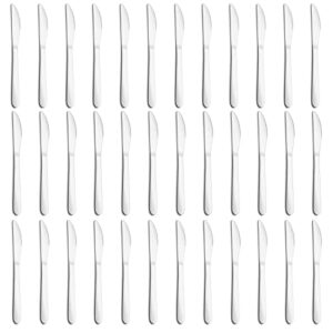 gymdin 36-piece dinner knives set, knife set (9 inches), table knife, food grade stainless steel butter knives, knives silverware for home/restaurant/kitchen, dishwasher safe & mirror polished