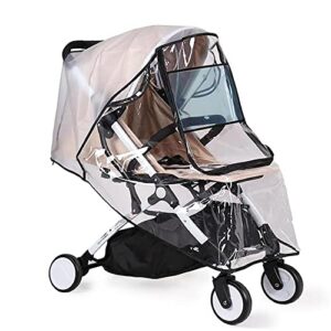 tumkew stroller rain cover - baby stroller weather shield - waterproof windproof for rain and snow, black