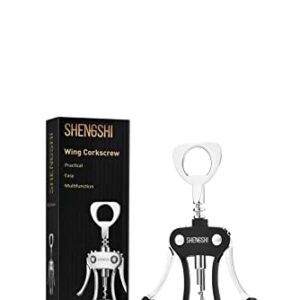 shengshi Wine Opener Zinc Alloy Premium Wing Corkscrew Wine Bottle Opener With Multifunctional Bottles Opener