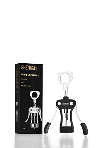 shengshi Wine Opener Zinc Alloy Premium Wing Corkscrew Wine Bottle Opener With Multifunctional Bottles Opener