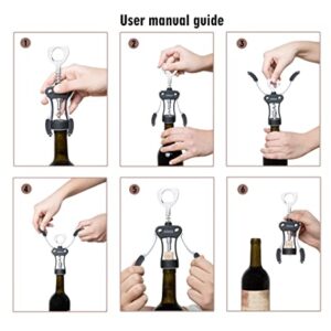 shengshi Wine Opener Zinc Alloy Premium Wing Corkscrew Wine Bottle Opener With Multifunctional Bottles Opener