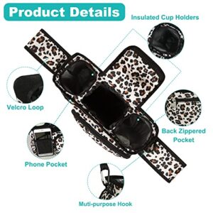 Universal Stroller Organizer with Insulated Cup Holders, Baby Stroller Organizer Bag Fits Any Strollers