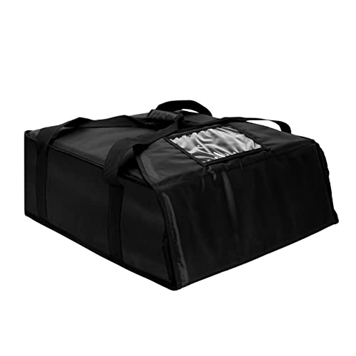 Dodin Delivery Pizza Delivery Bag - 21.5x19.75x7.75 inches - Commercial Grade Nylon Interior & Exterior - Heavy-Duty and Insulated - Tailor Made For Pizza Delivery - Large - Black