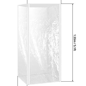 QWORK Bun Pan Rack Cover with Zippers, Clear Plastic Sheet Pan Rack Cover, 28" L x 23" W x 61" H, 20-Tier