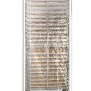 QWORK Bun Pan Rack Cover with Zippers, Clear Plastic Sheet Pan Rack Cover, 28" L x 23" W x 61" H, 20-Tier