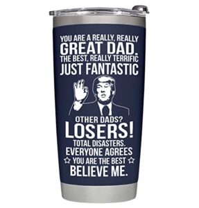 gifts for dad from daughter, son, kids - dad gifts for christmas from daughter, son - dad birthday gift - birthday gifts for dad - funny present for dad, best dad, new dad, husband- dad tumbler 20oz