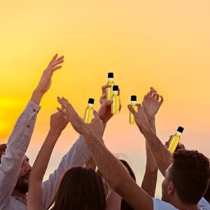 Mini Liquor Bottles,30 Pack Spirit Bottles with Black Cap,1.7oz Plastic Alcohol Shot Bottles for Party Favors,Weddings