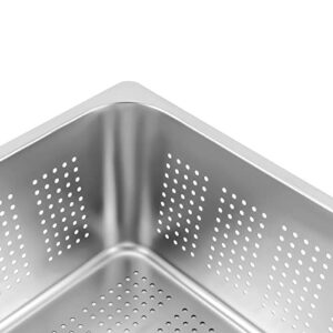 Mgorgeous Anti-Jam Perforated Stainless Steel Steam Table/Hotel Pan, Pack of 2 (6inch)