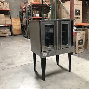 Commercial Convection Oven, Natural Gas or Propane, 54000 BTU, Single Deck, Four Legs, Restaurant Kitchen Bakery COG-1