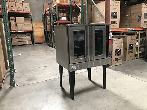 Commercial Convection Oven, Natural Gas or Propane, 54000 BTU, Single Deck, Four Legs, Restaurant Kitchen Bakery COG-1