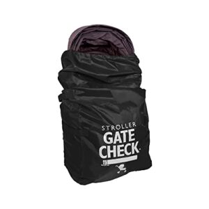 j.l. childress gate check bag for single & double strollers - stroller bag for airplane - large stroller travel bag for airplane - air travel stroller bag - black